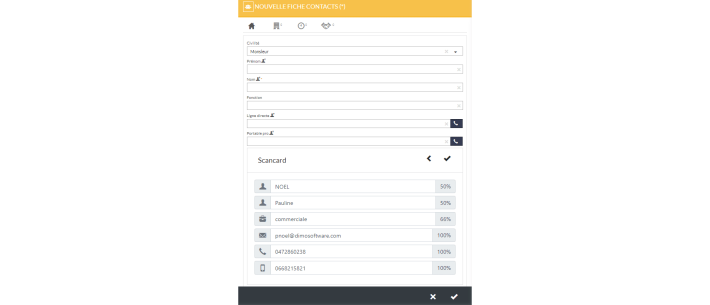 ajoutez le contact dans votre crm en un scan
