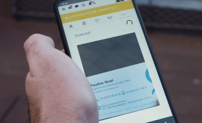 scancard carte visite crm